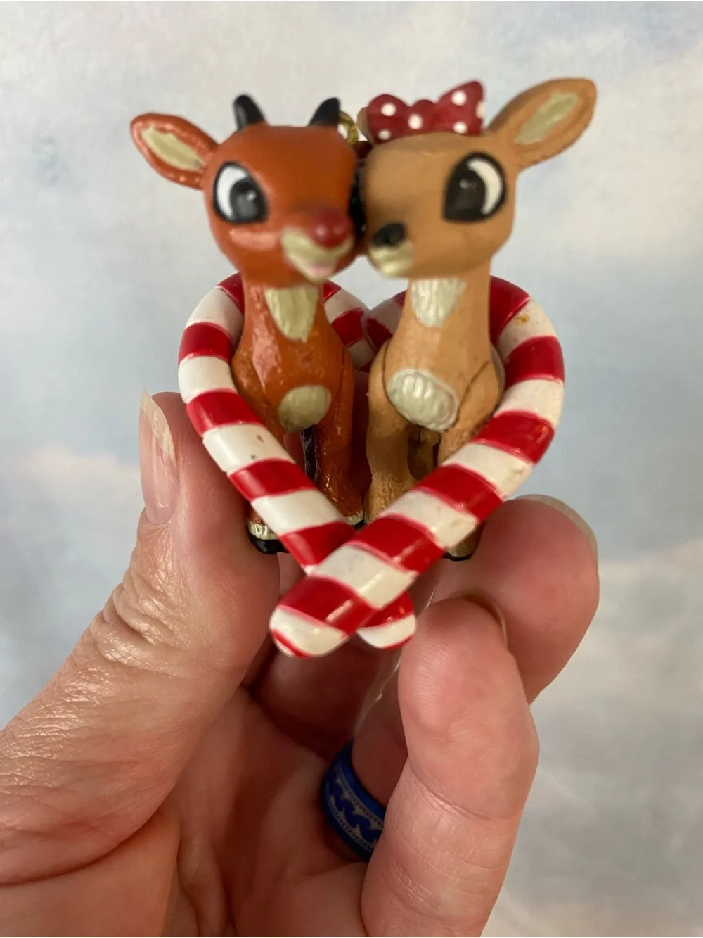 Rudolph the Red-Nosed reindeer and Clarice Ornament